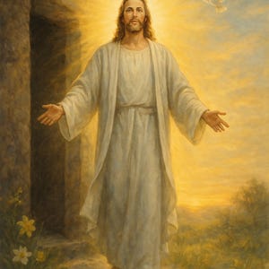 He Is Risen - Easter  Scripture Art | Christian Resurrection Wall Decor | Download and print