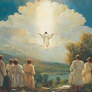 Ascension of Jesus Print: Biblical Christian Art (Digital Download)