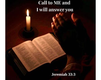 Jeremia 33: 3 Bibel Vers Druck | Christliche Wandkunst (Digitaler Download)