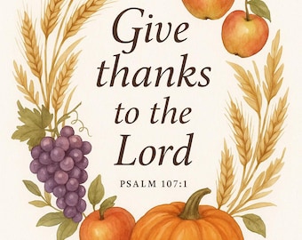 Thanksgiving Schriftkunst: Aquarell Herbstkranz (Digitaler Download)