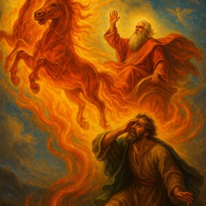 Divine Elijah’s Chariot Artwork - Perfect for Christian Home Decor - Instant Download