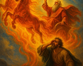 Schrift Wanddekor - Elias Hellseher Wagen Kunstwerk - Christliche druckbare Kunst