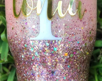 custom glitter yeti cups
