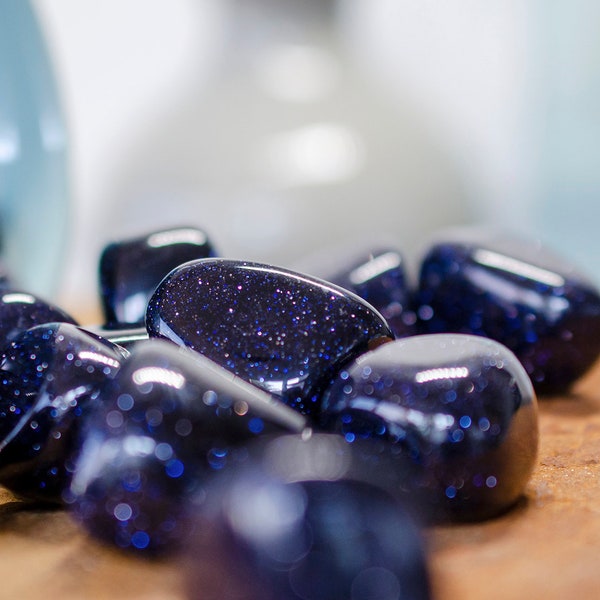 Tumbled Blue Goldstone