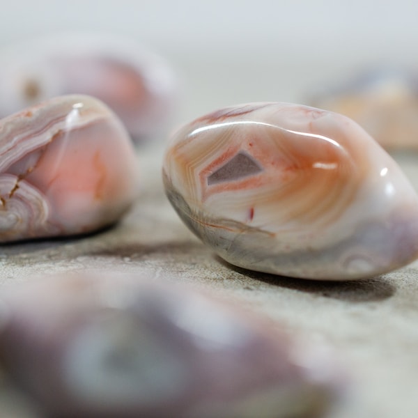 Tumbled Pink Botswana Agate