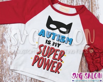 Autism Is My Super Power Superhero Hero Batman Mask Cut File svg eps dxf jpeg png Cricut Design Space Silhouette Studio Cameo Sublimation