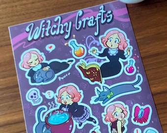 Witchy Craft Sticker Sheet - A5
