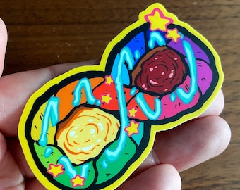 Neurodiversity Pastry Vinyl Sticker  -  7  x 4 cm