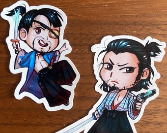 Like a Dragon: Isshin Stickers -  Okita & Ryoma