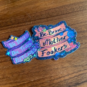 Encouragement Stickers - vinyl & glittery
