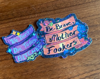 Encouragement Stickers - vinyl & glittery