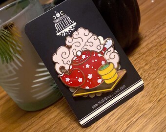 Hard Enamel Pin - Magical Teapot - 50x50mm - Rose Gold Metal finish