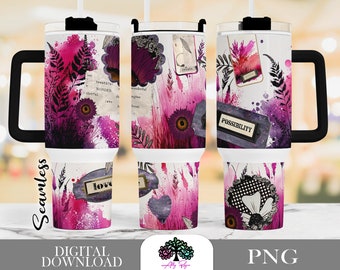 Affirmation Tumbler Wrap: 40 oz Tumbler Sublimation Design (Digital Download)