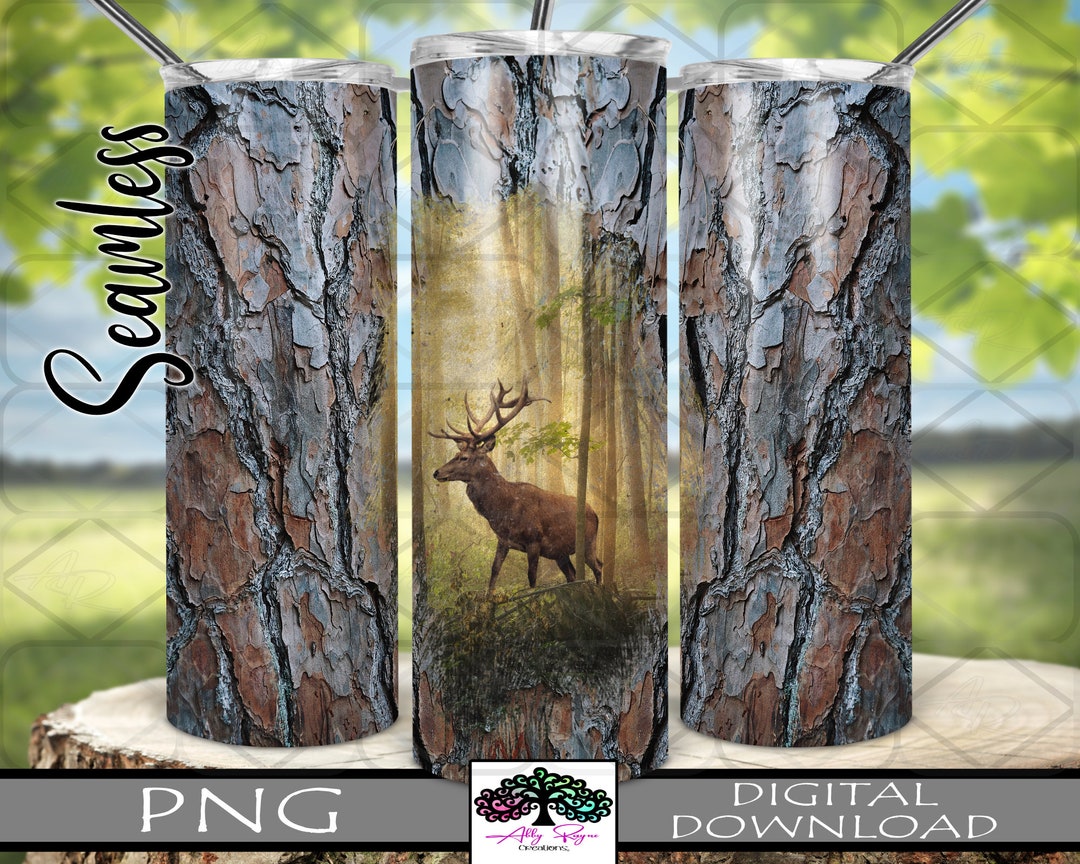 Deer Hunting Tumbler Wrap PNG, 20oz Skinny Hunting Tumbler PNG ...