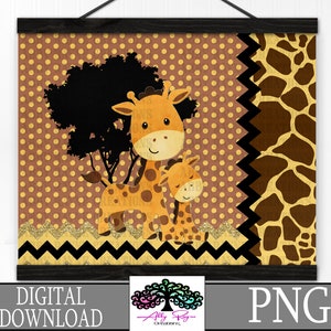 Giraffe BABY BOTTLE PNG Sublimation Wrap Giraffe Savanna - Etsy