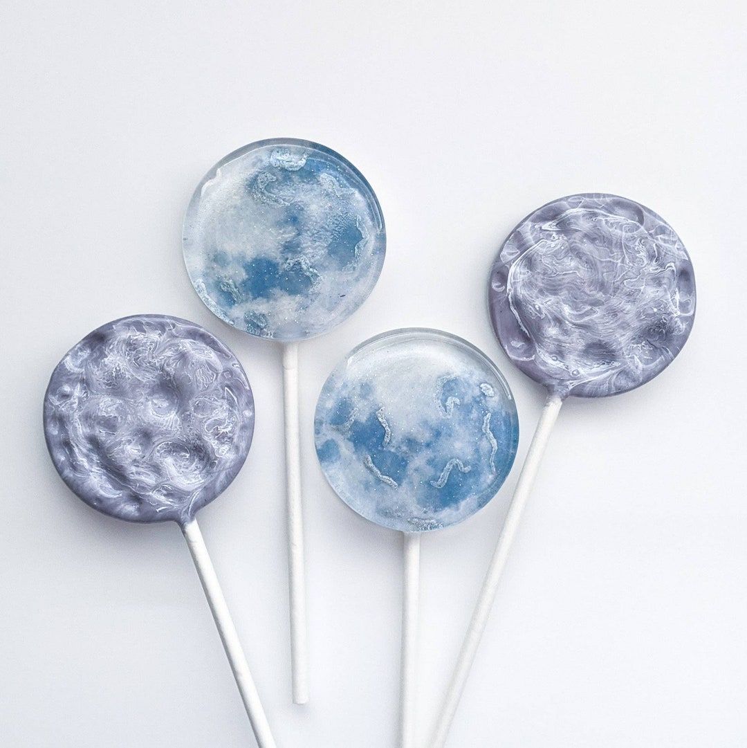 Full Moon Lollipop Set of 4 Outer Space Party Themed - Etsy