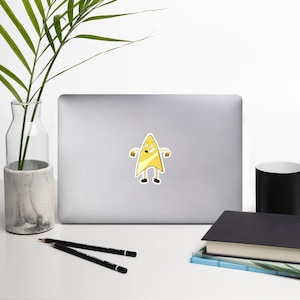 Funny Star Trek Delta Sticker - Sci-Fi Cute Vinyl Decal - Trekker Laptop Accessory - Starfleet Badge Humor Gift