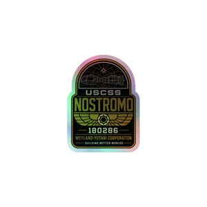USCSS Nostromo holografisk klistermärke | Alien Space Freighter Crew Badge-dekal