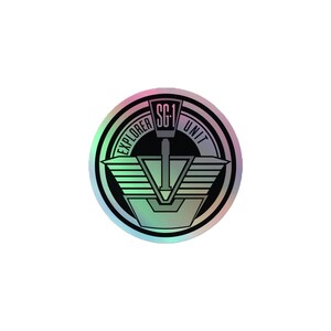 Naklejka holograficzna jednostki eksploratora SG-1 | Naklejka winylowa z misją Stargate Team