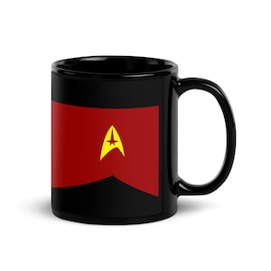 Taza del Comando Rojo de Star Trek: Insignia dorada de la Flota Estelar