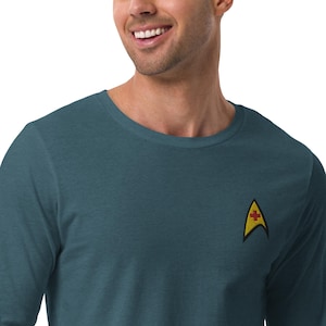 Embroidered Star Trek Medical Officer Long Sleeve Tee: Nurse Chapel Cosplay