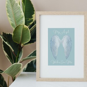 DIGITAL DOWNLOAD- 5x7 My Angel Watches Over me Card
