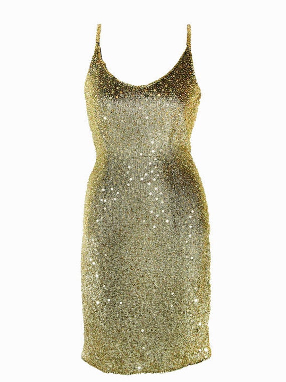 vintage gold dress