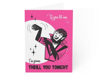 Werewolf Romantic Card, Halloween Love Note, Unique Anniversary Gift, Handmade Valentine's Day Cards, Spooky Wolfman