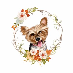 Autumn portrait of your dog or cat Includes 1 pet Fall portrait Pumpkin and dog Custom portrait of your pet image 3