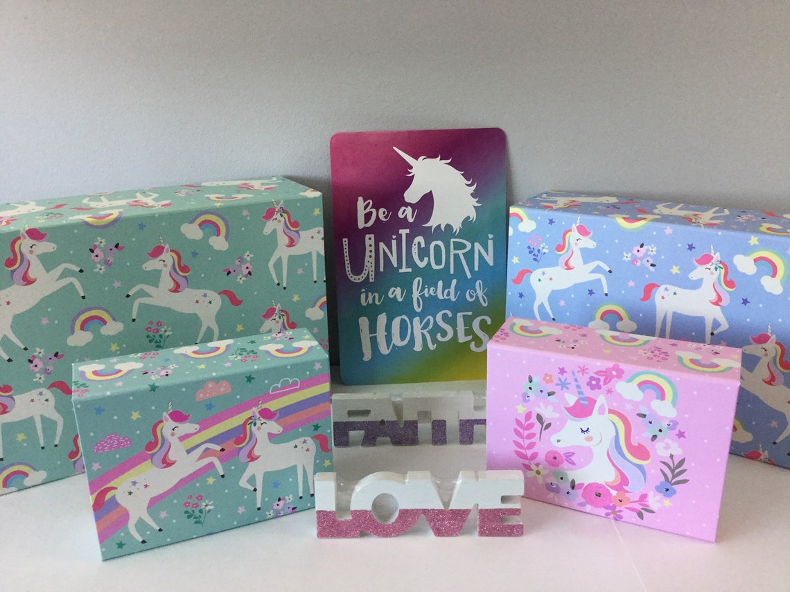 unicorn toy storage box