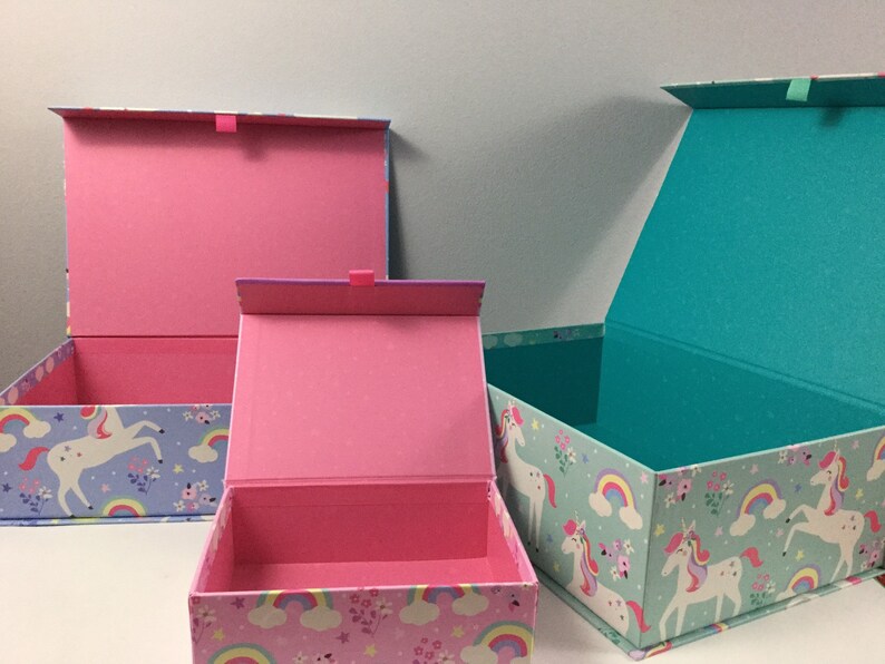 Unicorn Storage Box Set Unicorn Gift Box Unicorn Storage Etsy