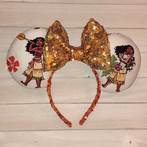 Moana Minnie Mouse Ears | Polynesian Princess Mouse Ears | Disney-Inspired Ears for Magical Adventures