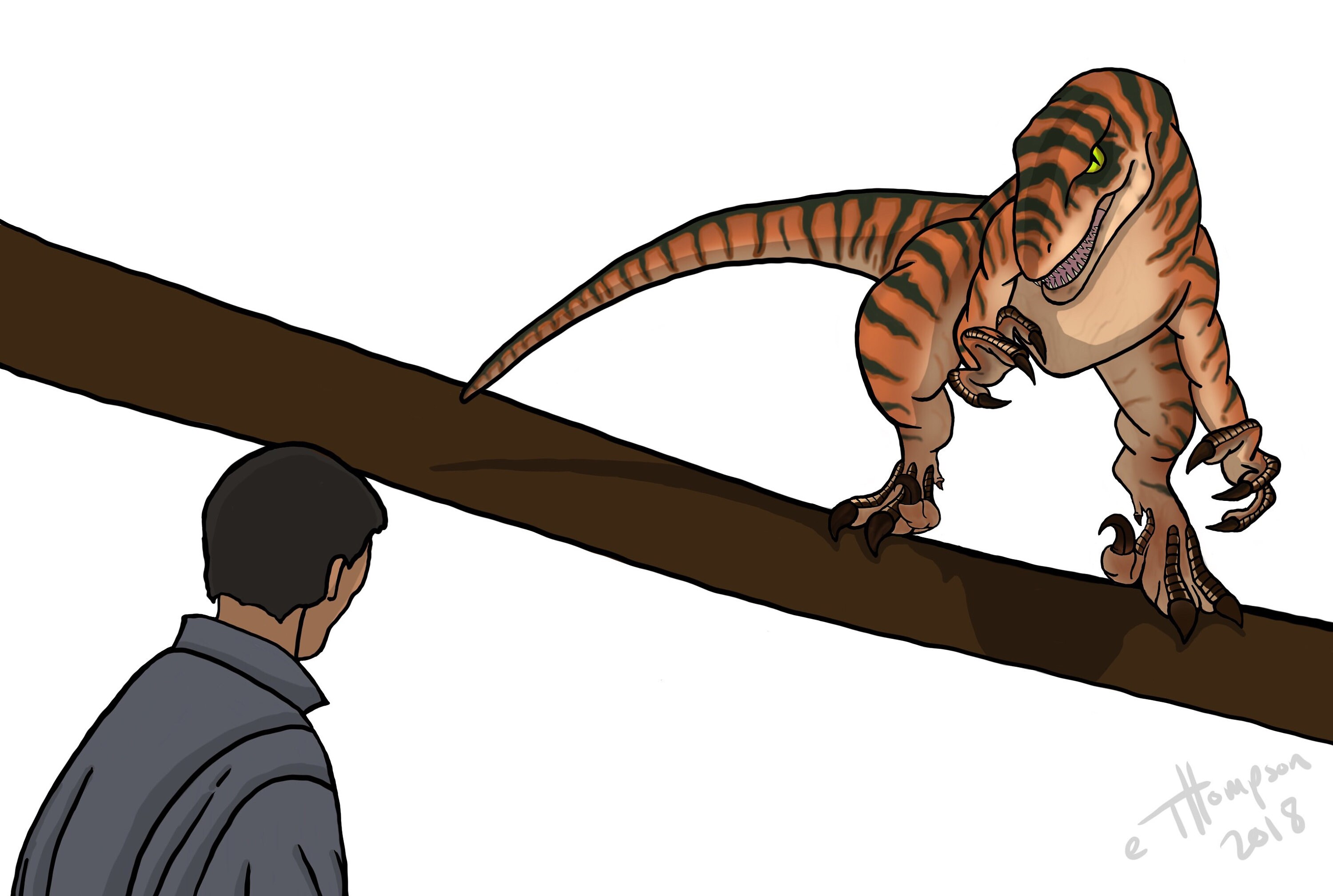Jurassic Park: The Lost World Velociraptor Fan Art | Etsy
