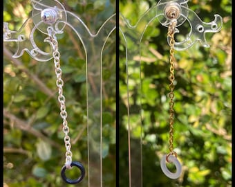 Stud Earplug Earring Attachment (Plastic backing)