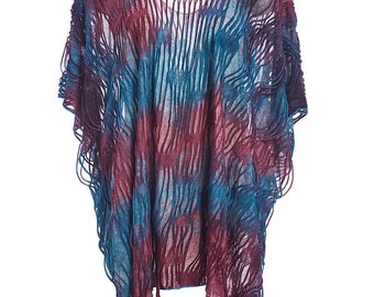 Women's Abstract Poncho / Top in Poncho