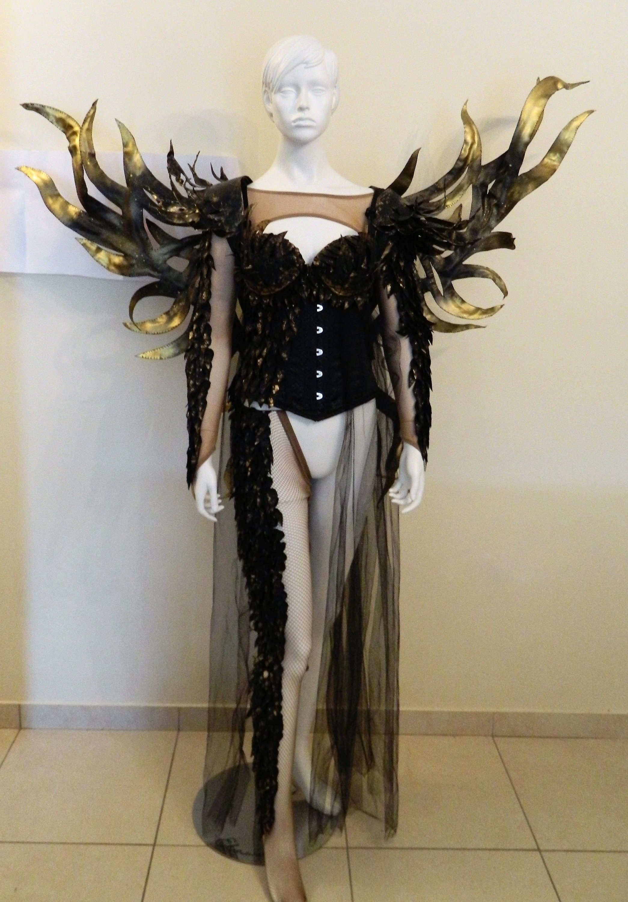 ASHES OF PHOENIX Outfit Gothic Dark Fantasy Costume Wings Ooak - Etsy