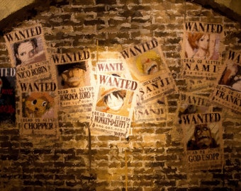 one piece wanted posters