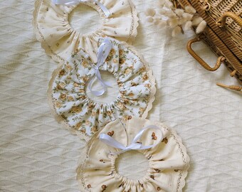 Col Pierrot amovible enfant - Double gaze & dentelle