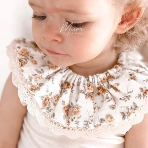 Children's removable Pierrot collar Double gauze & lace image 2