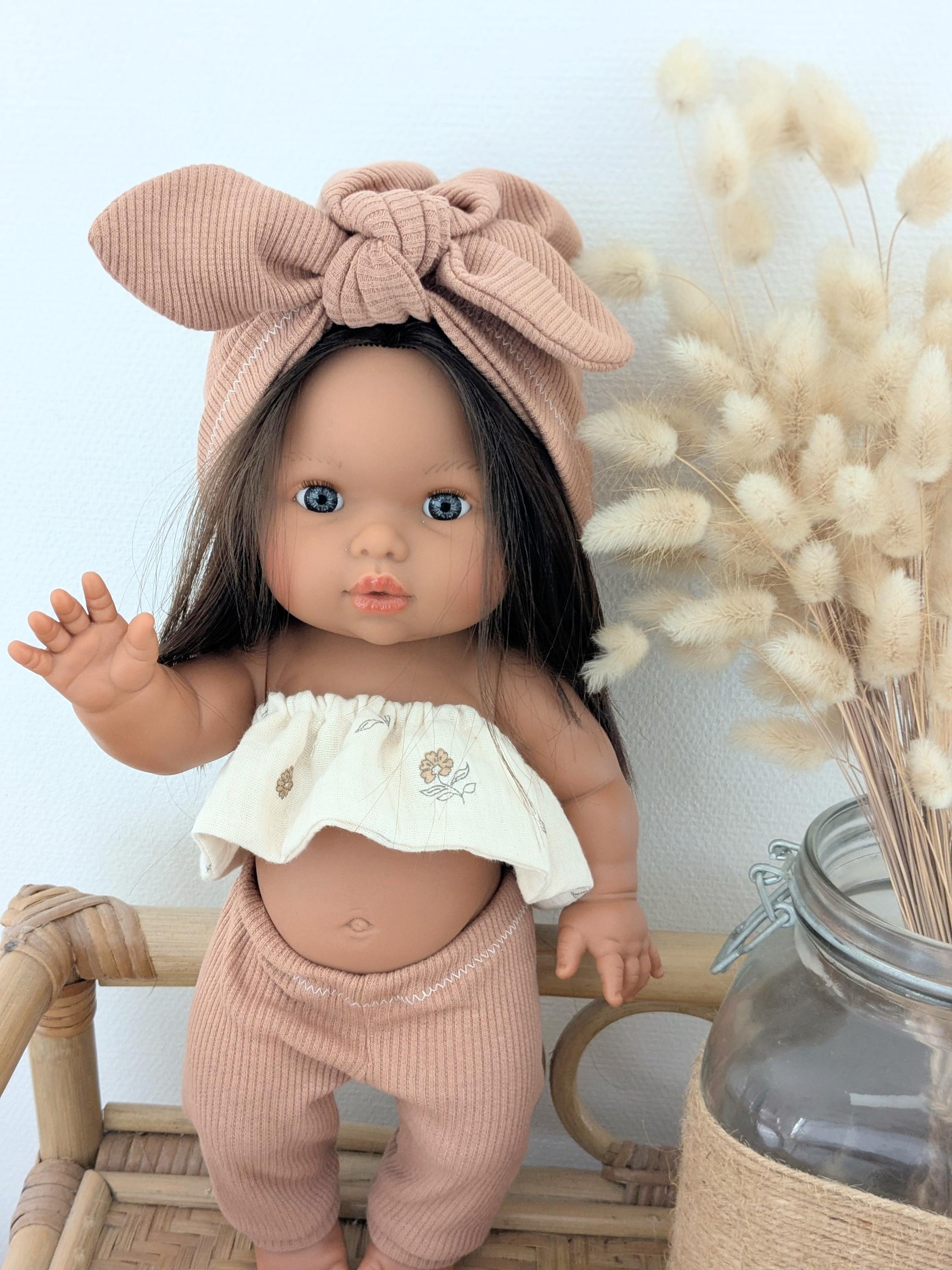 Vêtements pour poupées Llorens 42 cm - Pyjama imprimé, gilet à capuche