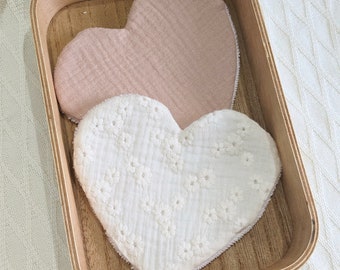 Washable cotton hearts - Bamboo sponge - Washable wipes - Model of your choice