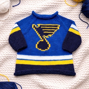 Pull en jersey de sport pour bébé, tricoté à la main personnalisé pour le baseball, le hockey, le football, le basketball et plus encore