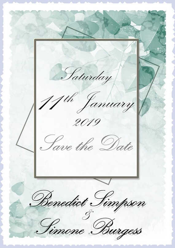 instant download save the date card electronic save the date card smartphone save the date display pre invitation card winter wedding set electronic save the date card