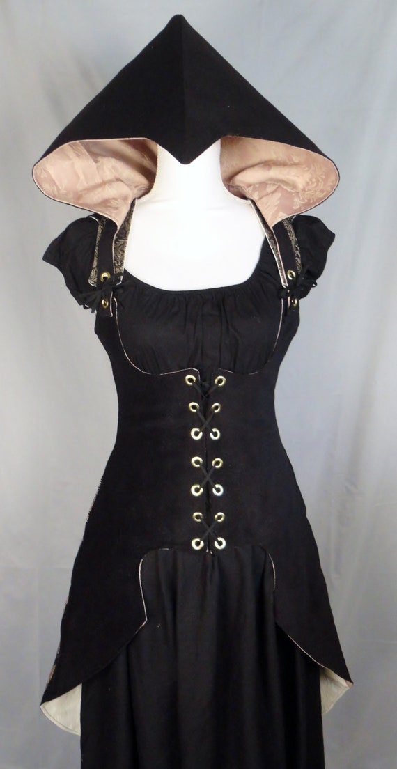 Women's Reversible Sleeveless Underbust Waistcoat Corset Set