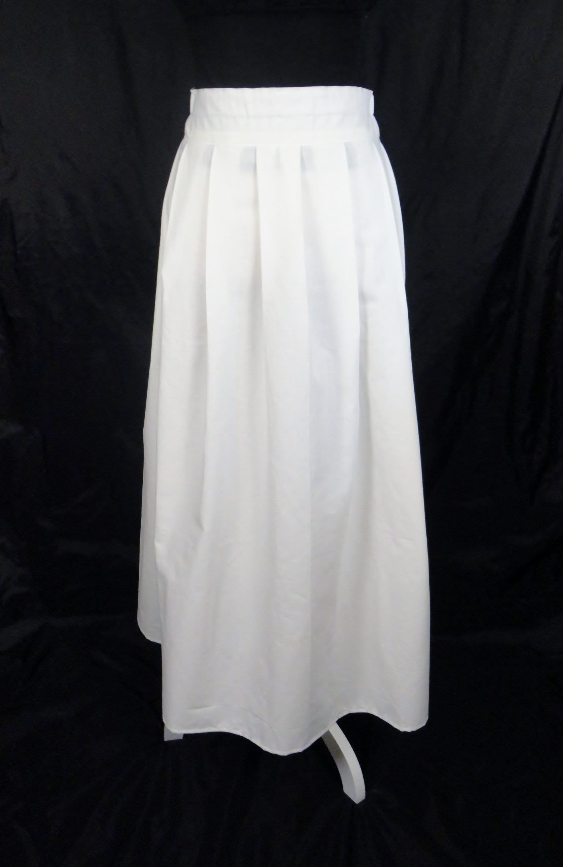 White Pleated Historical Drawstring Skirt Renaissance Skirt - Etsy