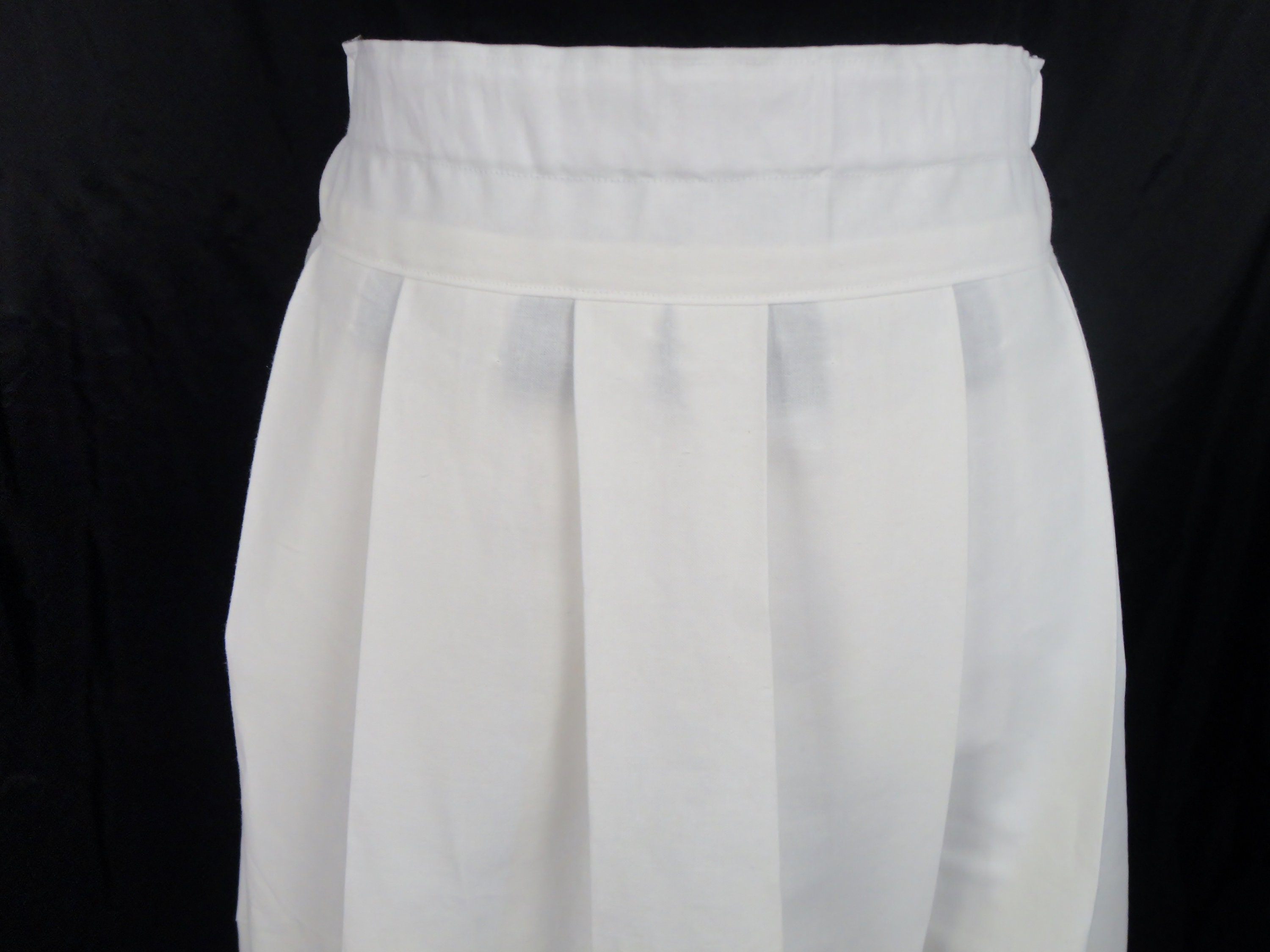 White pleated historical drawstring skirt renaissance skirt | Etsy