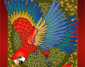 A Colouring Book of Birds in US Letter Format, 42 different pages to download and print out.