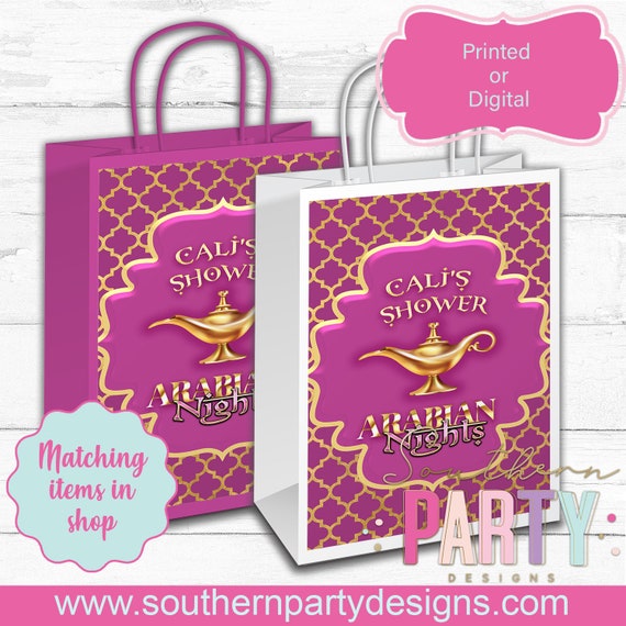 Arabian Nights Favor Bags Labels Gift Bags Bollywood Baby Etsy