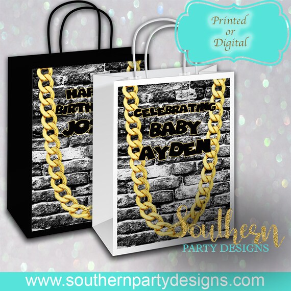 Hip Hop Baby Shower Favor Bags Labels Hip Hop Gift Bags Hip Etsy