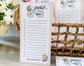 Market List | Grocery Notepad | Shopping List | Fridge Magnetic List